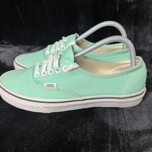Vans Authentic Classic Unisex M7/W8.5 Skateboard Shoes Bright Mint Green Sneaker